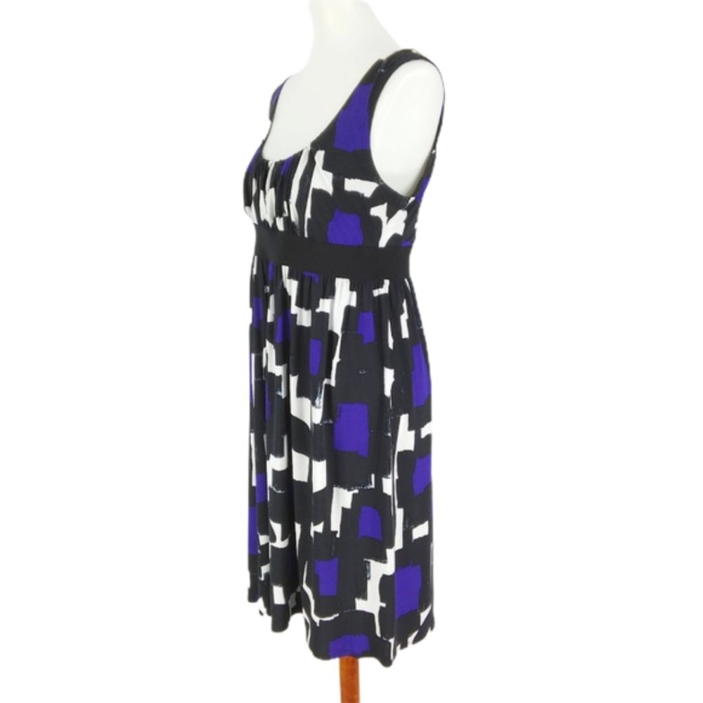 Blue Sage Dress Purple Black White Size M
